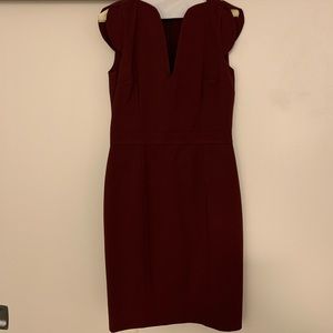French Connection size US 8 maroon sheath dress